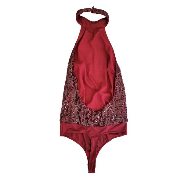 Michael Costello x Revolve Penelope Bodysuit Sequin Open Back Sexy Women XS - Picture 4 of 14